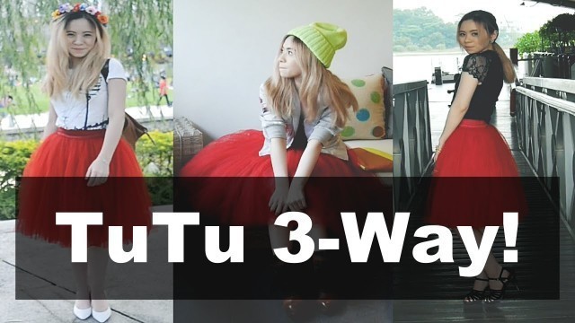 'Tutu Skirt 3-Way | How To Style A Tulle Skirt | JQLEEJQ'
