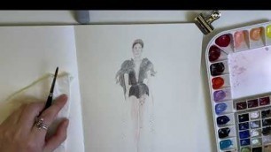 'Watercolor Fashion Illustration | Painting with me'