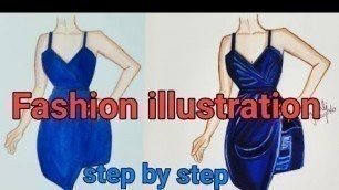 'How to Draw Easy Casual Outfit with watercolor | Fashion Illustration Casual wear for beginners ✅'