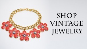 'High fashion Escada Spring summer flower necklace, vintage jewelry 1990s'
