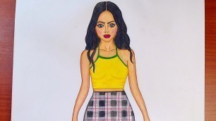 '| fashion illustration | face rendering illustration| girl face draw easy #shorts #shortvedio'