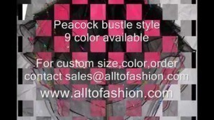 'all to fashion peacock bustle tutu skirt uv neon dance rave party show festival'