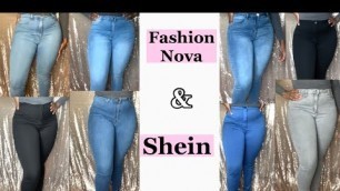 'Huge Denim Jeans Haul | ft. Fashion Nova | Shein | Tall Girls | Size 8-9'