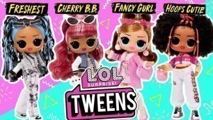 'LOL BTW Tweens Dolls Series 1 + New MISS GLAM OMG Present Surprise Doll FULL UNBOXING!'