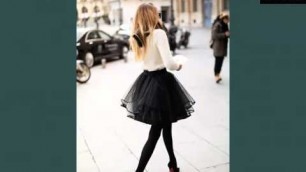 'Black Tulle Skirts | Picture Set Of Lovely Women Tutu Dress Skirt Romance'