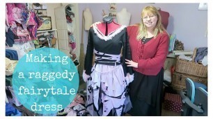 'Making a raggedy fairytale pirate dress / pastel goth fairy dress'