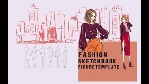 'Draw Fashion Sketchbook With Figure Templates'