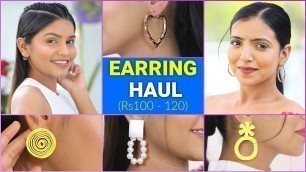 'Huge Earring Haul ( ₹100 ) - Fashion, Tips & Tricks | DIY Queen'