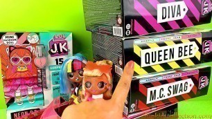 'LOL Surprise JK Dolls Series 1 | Unboxing 4 Lol Surprise JK Dolls Neon QT Queen Bee Diva MC Swag'