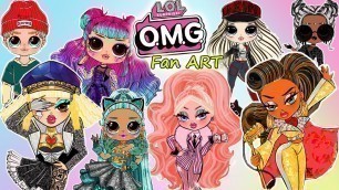 'LOL SURPRISE OMG Dolls Art/  LOL FASHION DOLLS Fan ART Halloween Part 2'