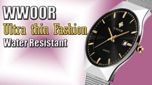 'Best smartwatch 2018 WWOOR Ultra thin Fashion Male Wristwatch'